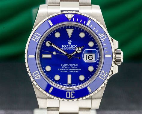 1971 rolex submariner gold blue face|Rolex Submariner white gold price.